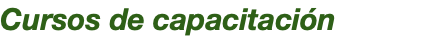 Cursos de capacitación